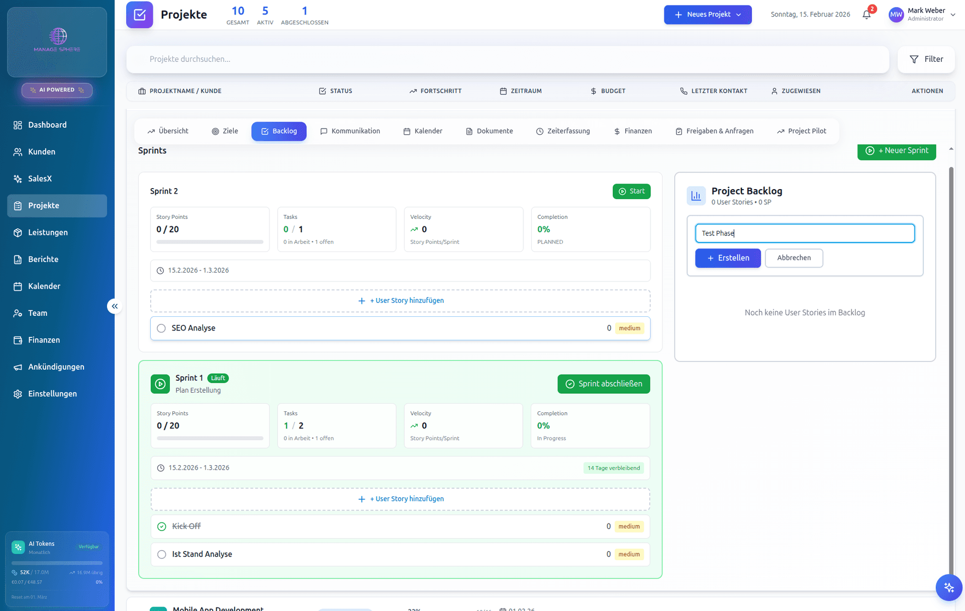 Control total sobre cada paso del proyecto