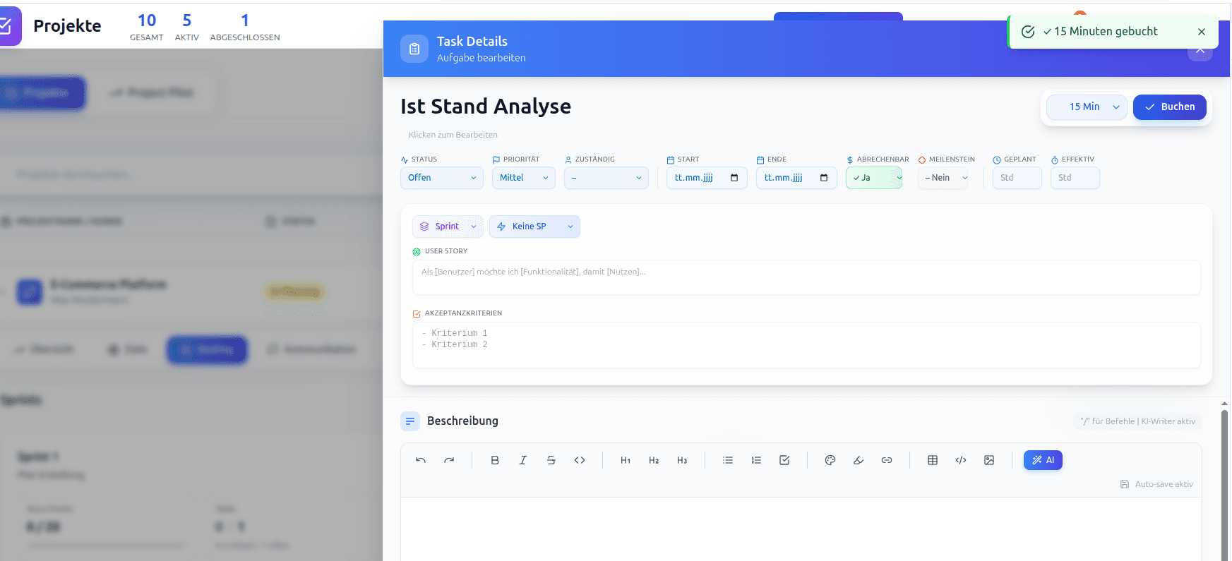 Captura cada minuto y cada euro